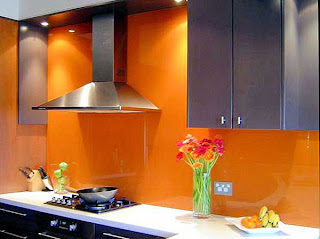 Orange Kitchen Splashback