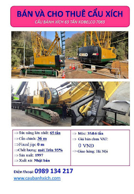 CẦN CẨU BÁNH XÍCH 65 TẤN KOBELCO 7065-205