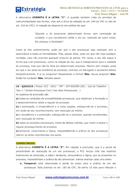 Questões de direito processual civil pdf