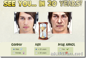 Untuk sekedar iseng sanggup memakai tool online yang sanggup menggambarkan wajah kita  Ramalan Bentuk Muka di Masa Depan