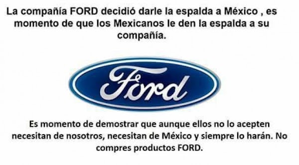 La 'venganza' mexicana contra la empresa Ford va tomando fuerza