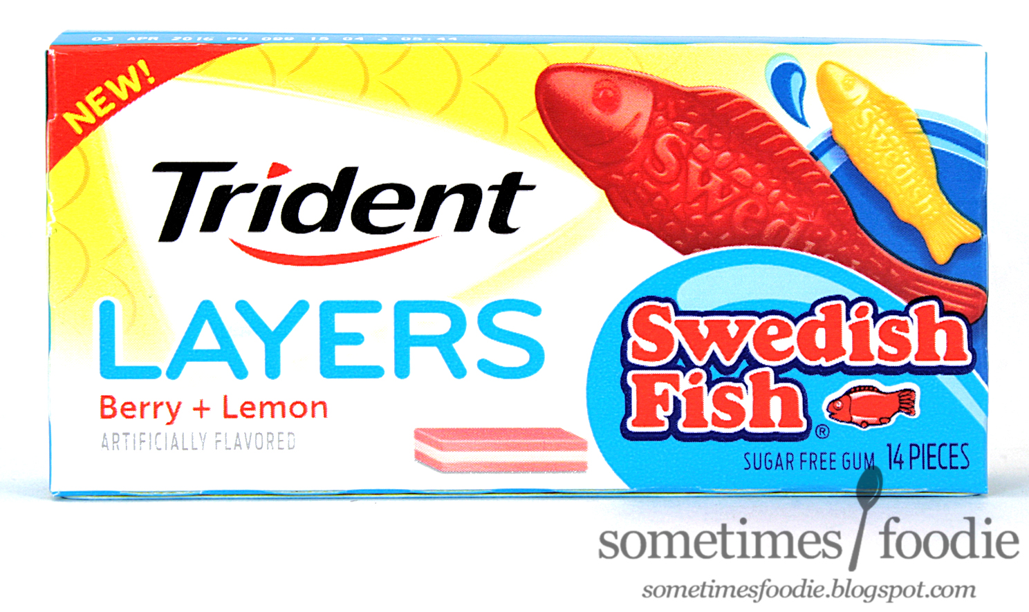 Trident Layers Gum, Sugar Free, Swedish Fish Berry + Lemon