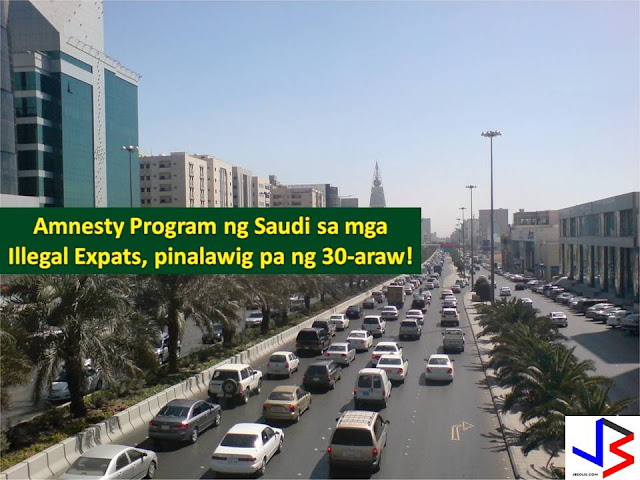 The Kingdom of Saudi Arabia has given a month or 30 days extension to all illegal expatriate, including Filipinos to leave the country without fines or jail terms, under the Amnesty Program.  The 90 days amnesty period has started last March 29 and ended last June 24 but the Directorate of Passport announced that it is extended for a month.  The extension has already started last June 25 (Shawwal 1). It means, all who violates Saudi law, regardless of nationality can leave Saudi voluntarily.