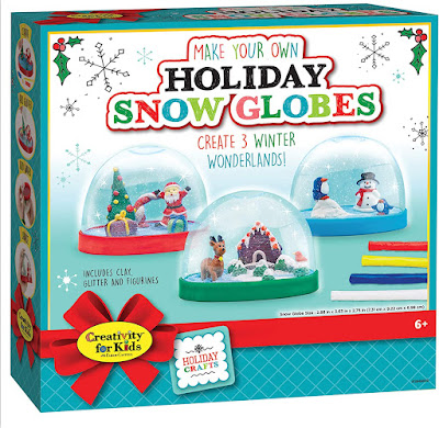 A craft kit for kids to create Snow Globes