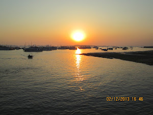 Sunset at Halong Bay.