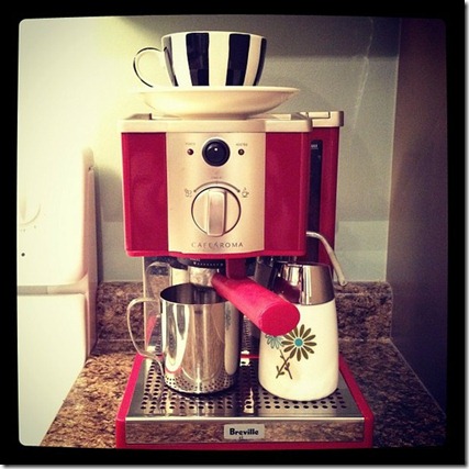 pink espresso machine