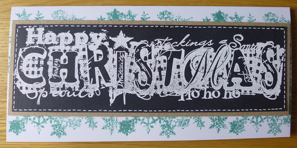 Ho Ho Ho Christmas Card using Woodware Stamps