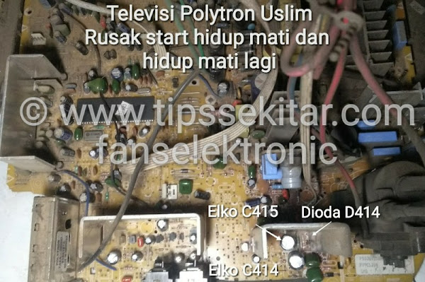 mengatasi tv polytron ps52 rusak lampu berkedip