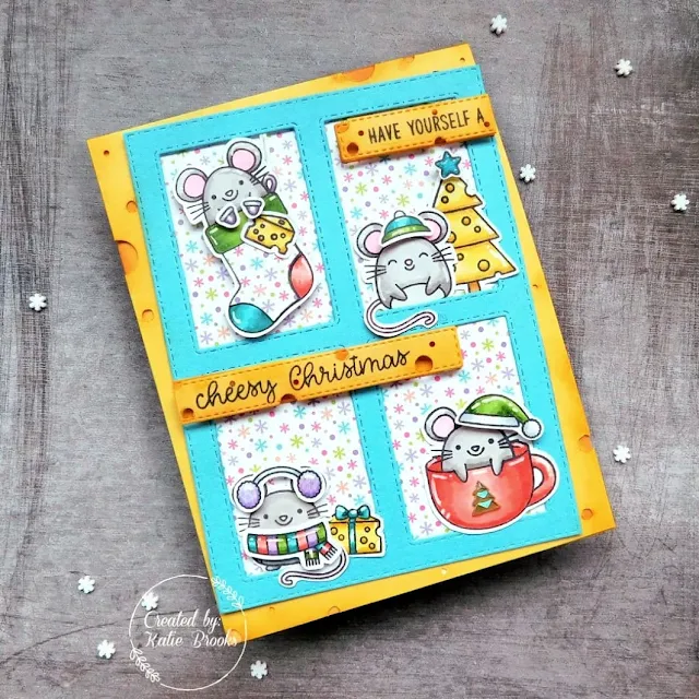 Sunny Studio Stamps: Merry Mice Customer Card by Katie Brooks