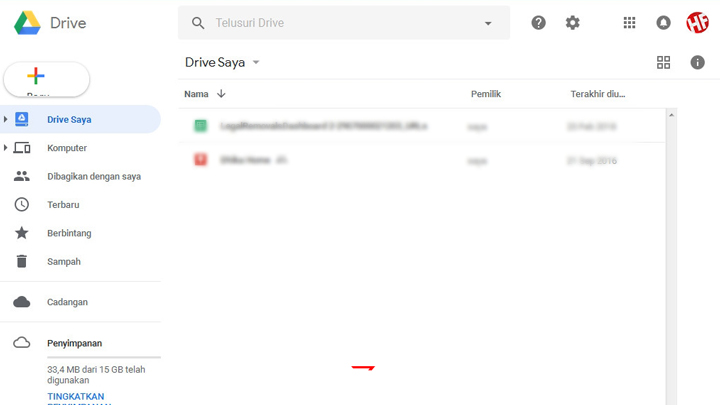 Cara Membunyikan Akses Cepat pada Google Drive