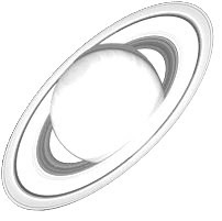 Planeta Saturno sin color