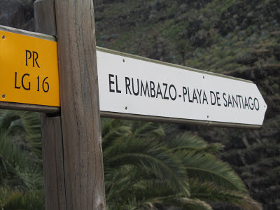 LA GOMERA EL RUMBAZO-IMADA-PAJARITO-MIRADOR LOS ROQUES-BENCHIJIGUA-EL RUMBAZO, señal informativa del PR-LG-16