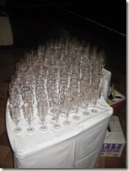Chocolate Party 4, champagne glasses with chocolate on rim