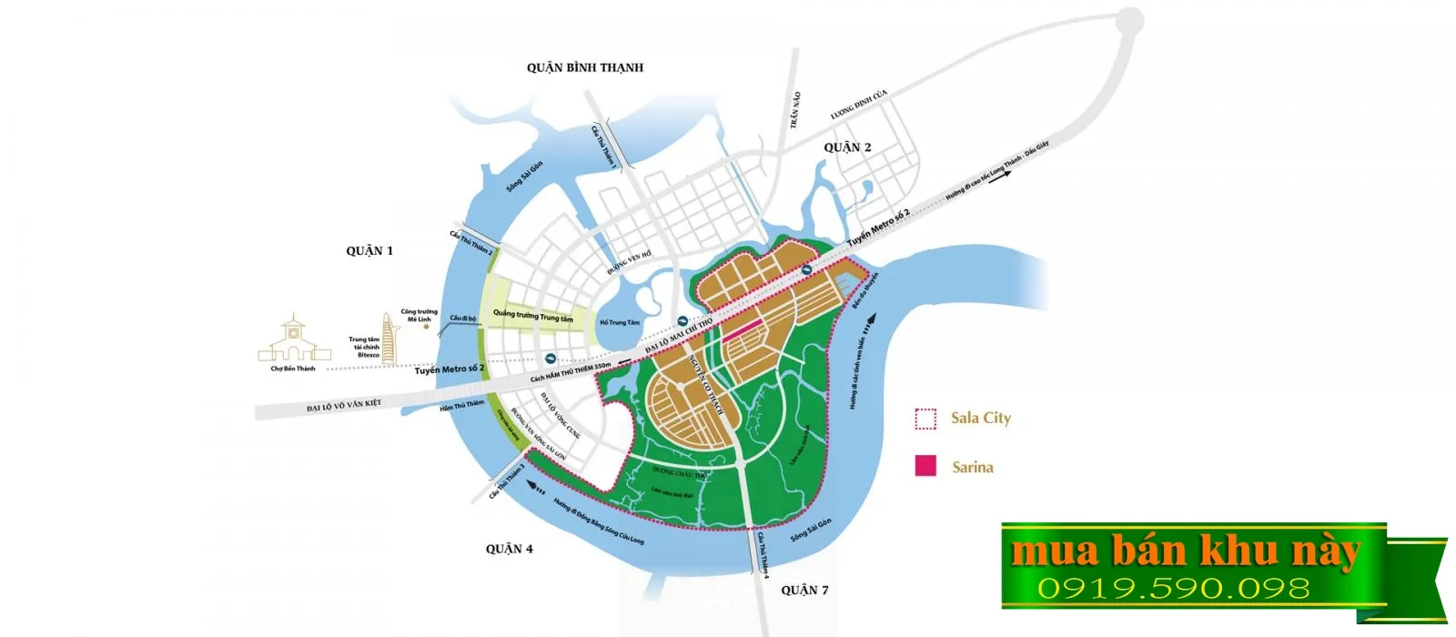 Vị trí dự án Sarina Condominium