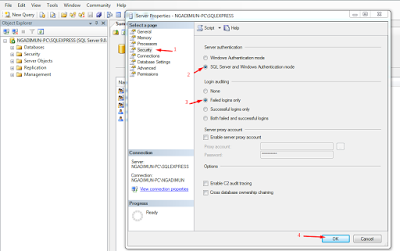 CARA MEMBUAT ATAU MENGAKTIFKAN USER SA DI SQL SERVER