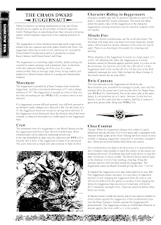 Chaos Dwarf Juggernaut rules