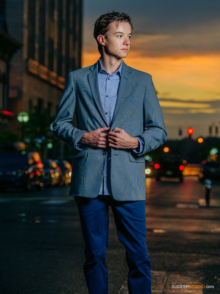 Saline Senior Pictures for Guys in Downtown by Ann Arbor Saline Senior Portrait Photographer