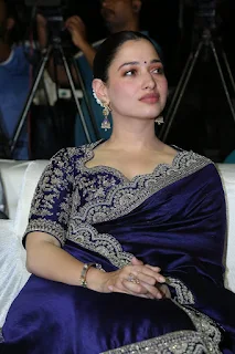 Tamannaah Bhatia saree Photos at Baak Movie Pre release