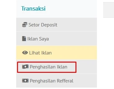 Penghasilan Iklan