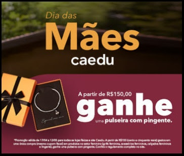 Ganhe Pulseira Pingente Caedu Dia das Mães 2024