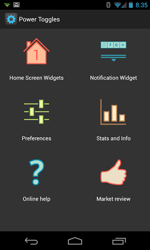 Power Toggles App Screenshot