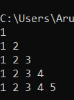 Program to print number triangle in java | Pattern Program