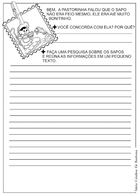 Caderno de Atividades Conto A Pastorinha para Imprimir Grátis