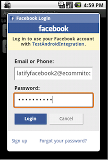 facebook login email