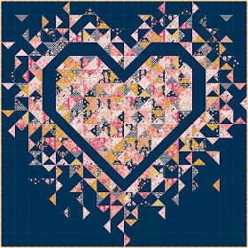 Exploding Heart quilt pattern by Slice of Pi Quilts