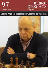 Jaume Anguera Maestro en la portada del Butllletí d’Escacs, octubre de 2018