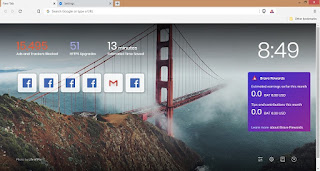 Brave Web browser welcome window