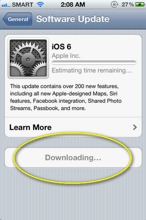 how to upgrade to ios6