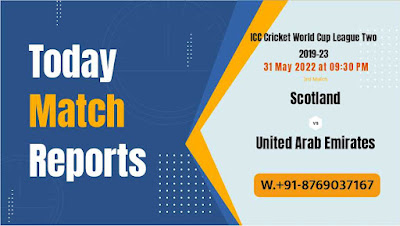 SCO vs UAE 3rd ODI Match Prediction 100% Sure