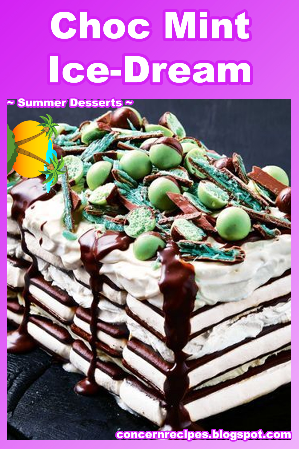 Choc Mint Ice-Dream - Summer Desserts