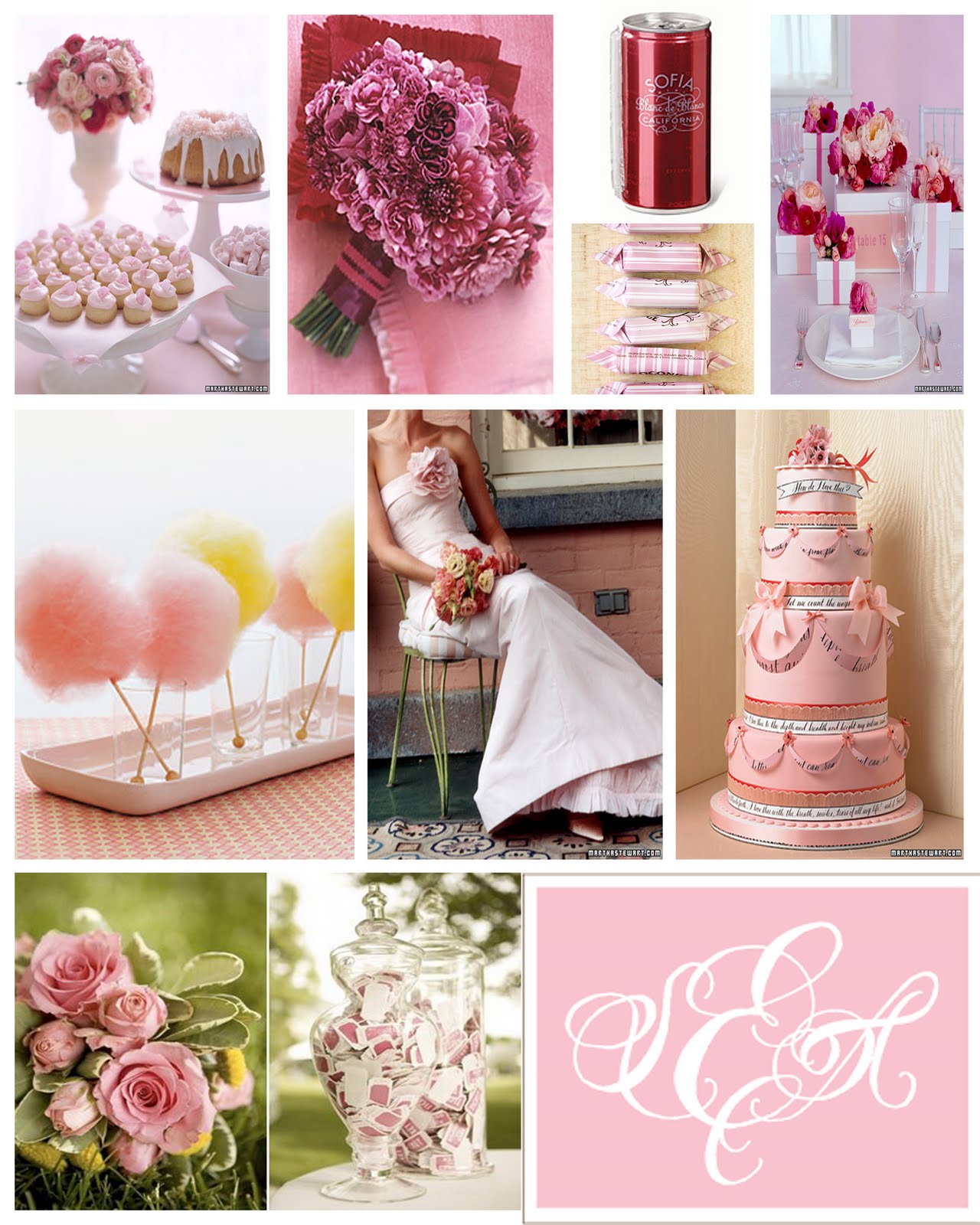 The tone-on-tone pink wedding