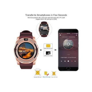  Bluetooth Smart Watch For IOS/Android - Gold