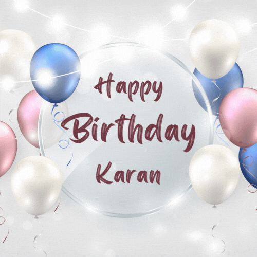 Happy Birthday Karan (Animated GIF)