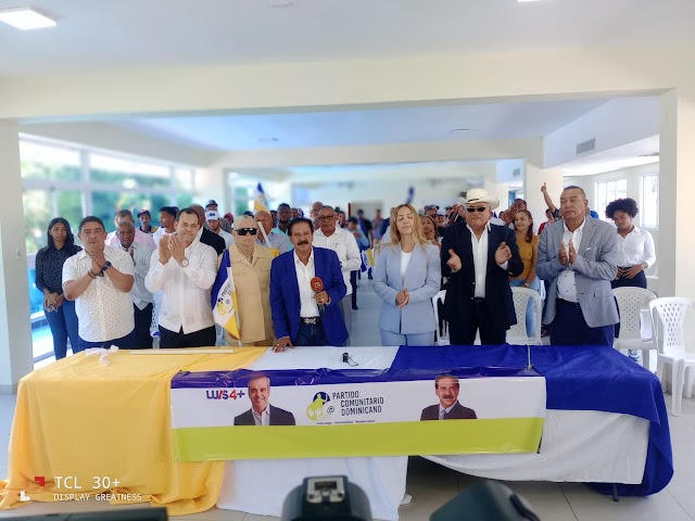 Partido Comunitario Dominicano proclama apoyo reelección del presidente Luis Abinader
