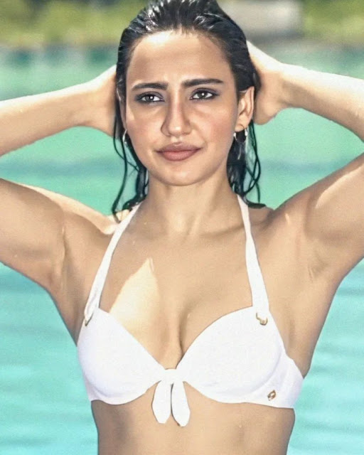 Neha Sharma in her latest hot bikini photoshoot armpit pics