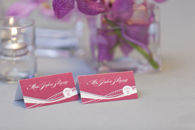 Rose Pink and Dove Grey Wedding Invitation