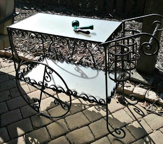 efore and after, tea cart, beverage station, outdoors, makeover, DIY, Turquoise Tea Cart, Beverage Station