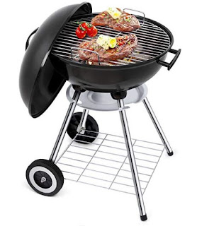 BEAU JARDIN BBQ001 barbeque001 Portable Charcoal Grill, 18 inch Diameter, Black