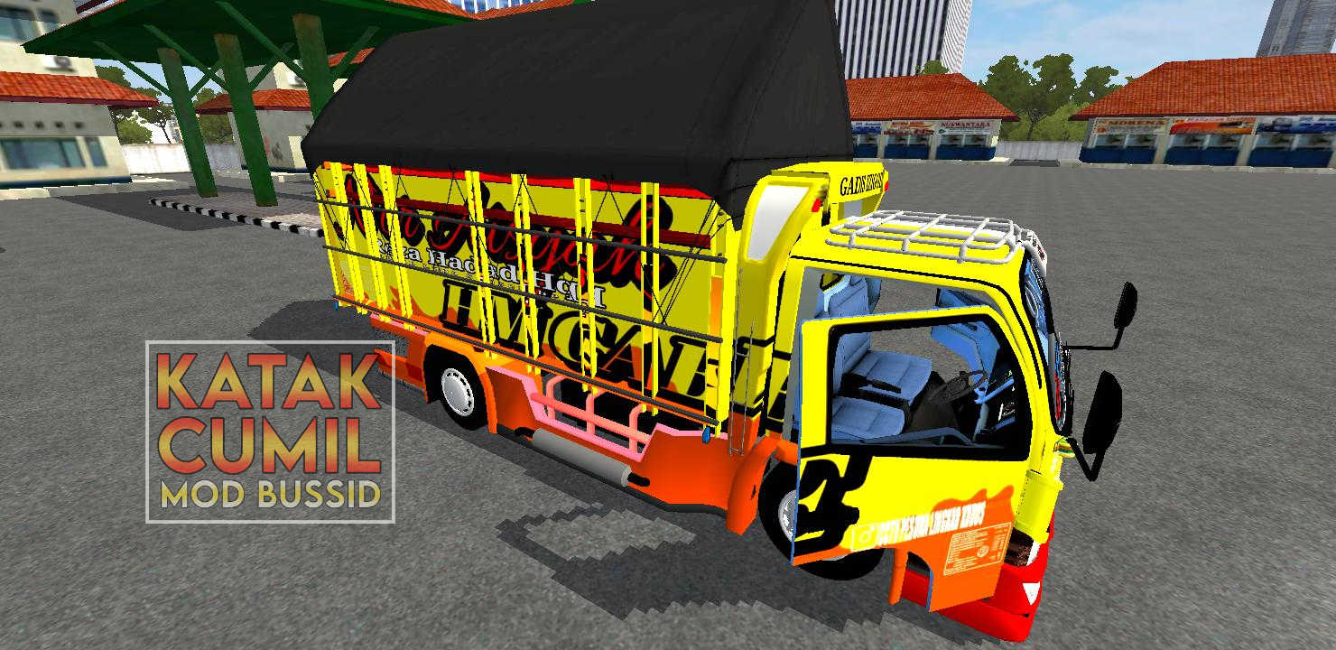 Download Mod Bussid Truck Canter HM Cabe Full Animasi  Katak Cumil
