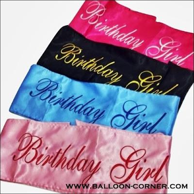 Selempang Bordir BIRTHDAY GIRL / Sash Bordir BIRTHDAY GIRL (Murah)