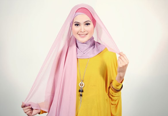 Cara Menggunakan Jilbab Segi Empat Kreasi Yang Cantik