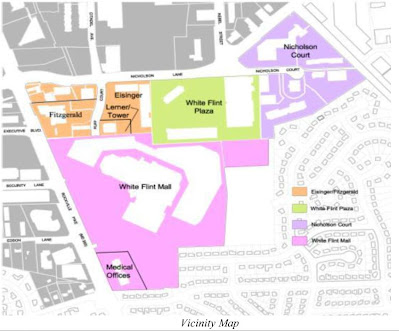 White Flint sector plan map, Rockville MD commercial real estate