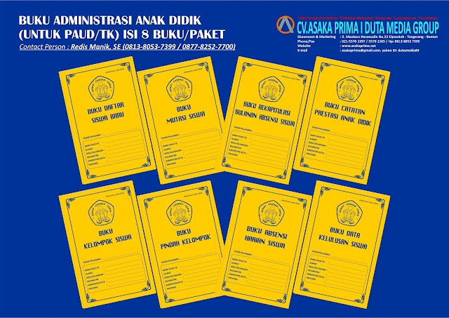 KATALOG/BROSUR BUKU ADMINISTRASI YANG HARUS DIMILIKI PAUD (KB / TK) - BUKU INDUK SISWA PAUD TK KURTILAS tahun 2019 