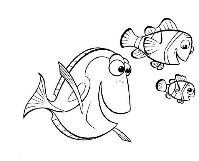 Desenhos Procurando Nemo para Colorir e Imprimir