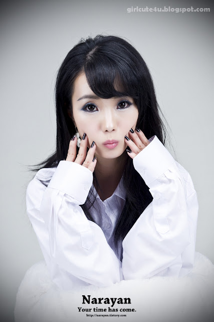 Im-Soo-Yeon-White-Dress-Shirt-03-very cute asian girl-girlcute4u.blogspot.com