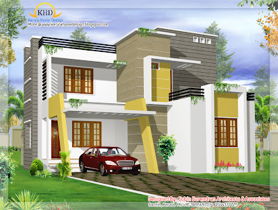 Modern Contemporary Villa design - 139 Sq M (1500 Sq. Ft) - January 2012